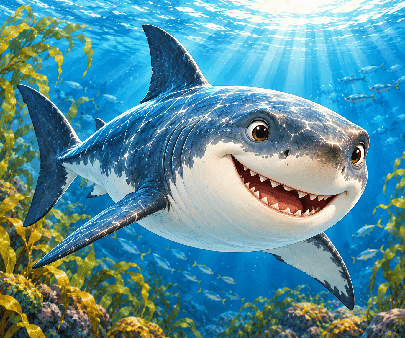 Illustration of Bruce the Great White Shark