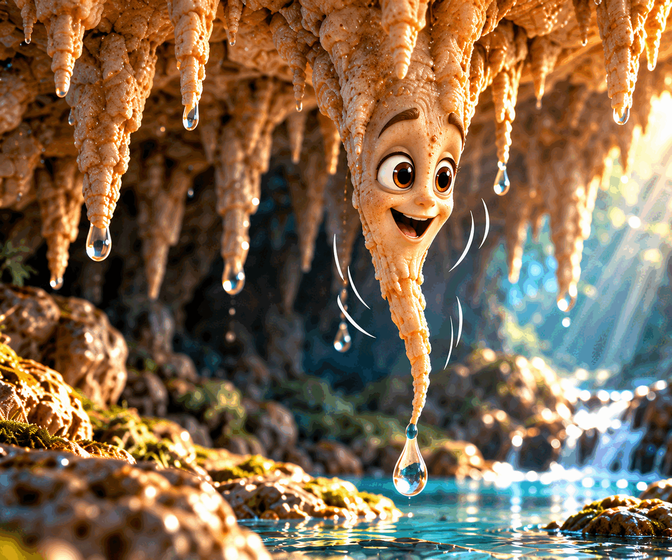 Illustration of Cave the Wobbly Stalactite