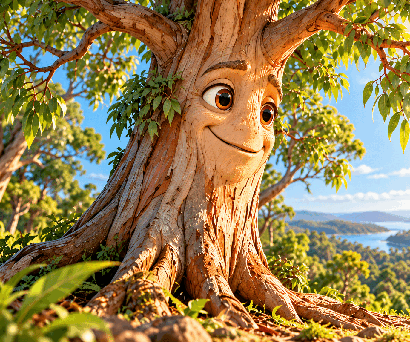 Illustration of Karu the Karri Tree