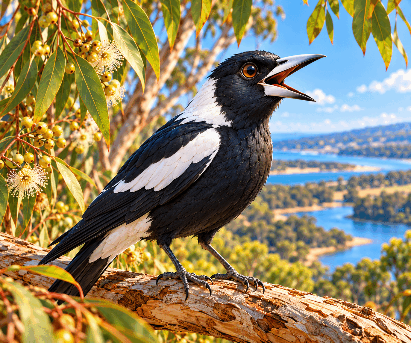 Illustration of Maggie the Magpie