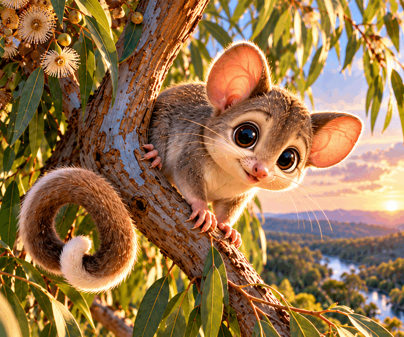Illustration of Ruby the Ringtail Possum