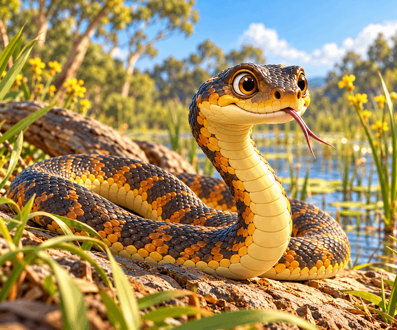 Illustration of Sly the Tiger Snake