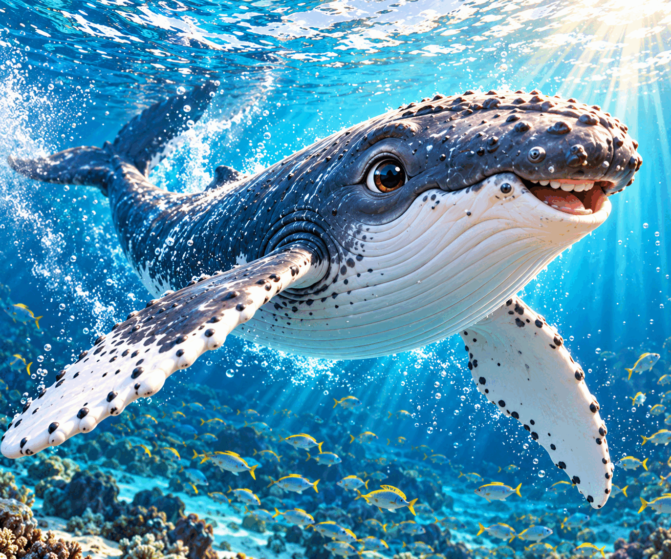 Illustration of Wanda the Humpback Whale